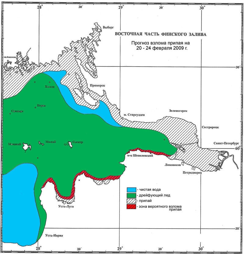 Карта глубин финского залива в районе сестрорецка