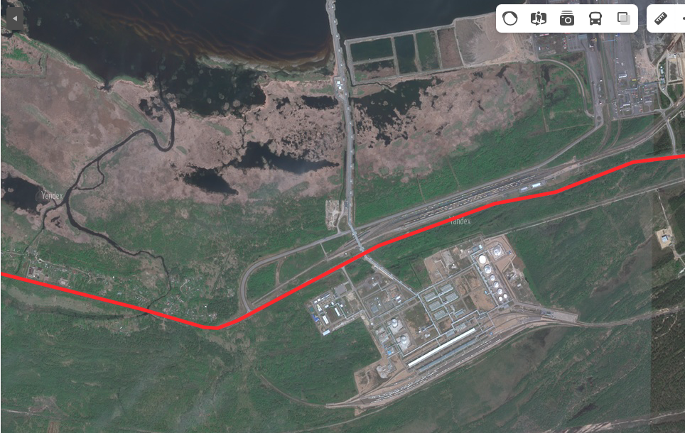 Трасса на Нарву новый проект через Горелово. Карты Портэнерго.