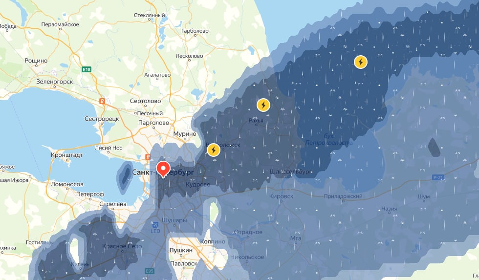 Карта осадков всеволожск