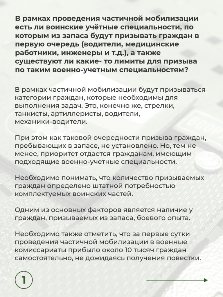 Памятка от Минобороны РФ. Ответы на вопросы о частичной мобилизации ›  Статьи › 47новостей из Ленинградской области