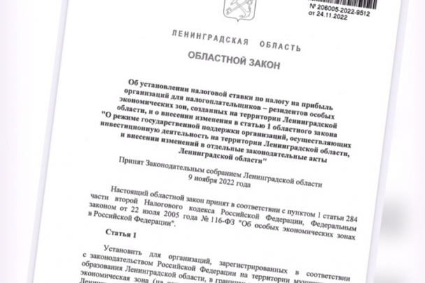 Резиденты особой экономической зоны Усть-Луга получат налоговые преференции
