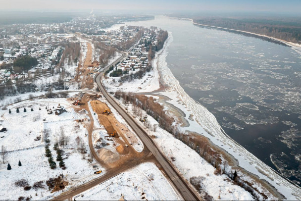 Фото масштабного строительства на трассе в Кировск. Новый мост обещают в 2023 году