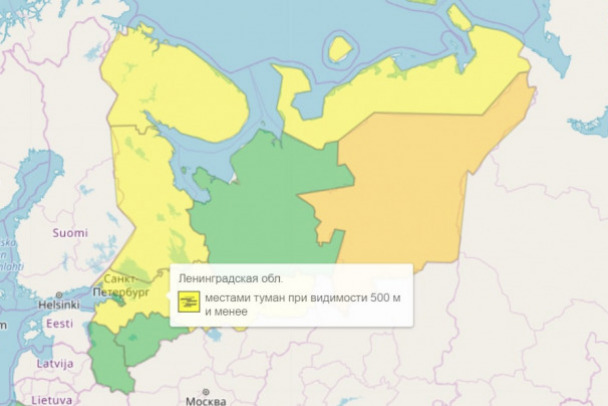 В Петербурге тоже объявили "желтый" уровень погодной опасности, но не из-за того, что в Ленобласти