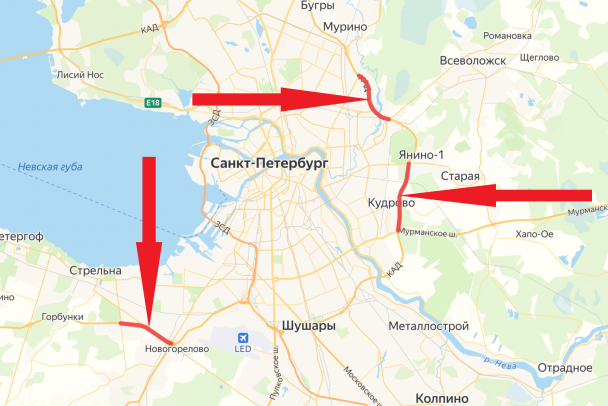 Одновременно на трёх участках КАД дорожники на пять дней перекроют полосу ›  Статьи › 47новостей из Ленинградской области