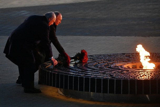 Путин и Лукашенко открыли в Ленобласти мемориал памяти жертвам нацизма (фото)