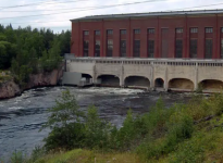 ГЭС и плотина на Вуоксе "Иматранкоски" в Финляндии