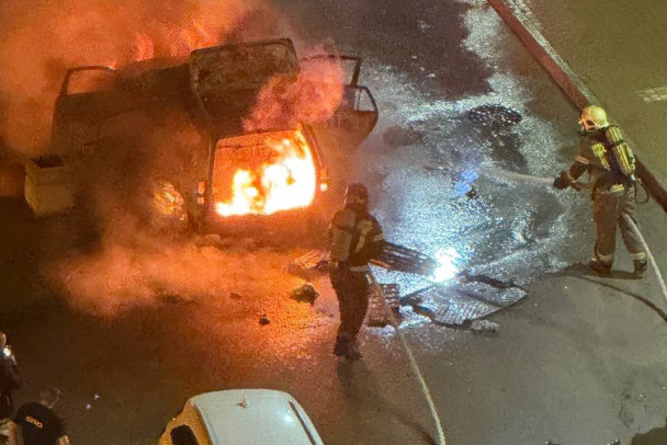 В Кудрово на ходу сгорела Toyota Corolla