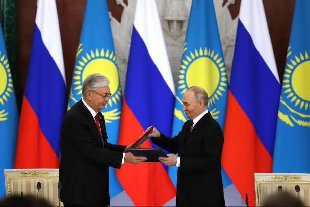 О чем договорились Путин и Токаев в Кремле