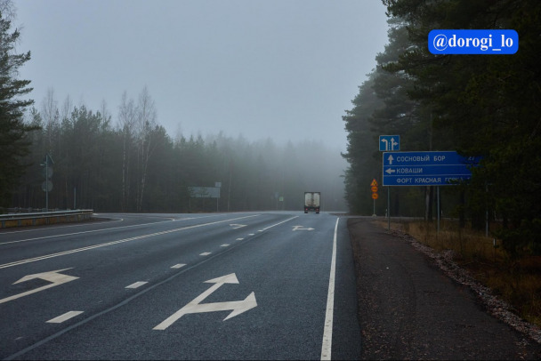 На участке трассы между Петербургом и Ручьями обновили асфальт - фото