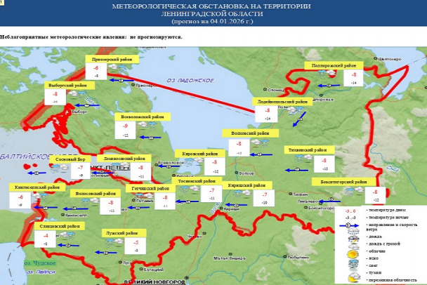 Ко вторнику похолодает. В Ленобласти ожидается небольшой снег