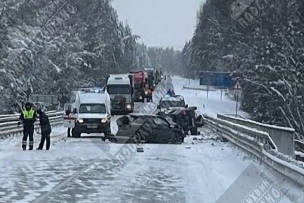 Под Тихвином погиб человек в аварии с легковушками и фурой