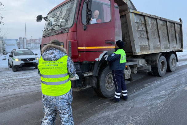 Экомилиция останавливала самосвалы под Ломоносовом. Документы нашли не у всех