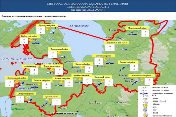 На дорогах Ленобласти будет нелегко – какая погода ожидается 23 февраля