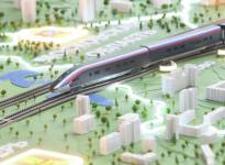 Макет ВСМ, представленный на ПМЭФ-2024