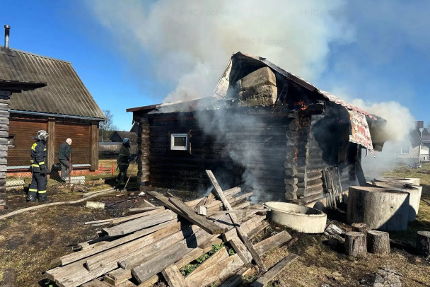 Рядом с Большой Ижорой горели два дома и гараж на 444 квадратах