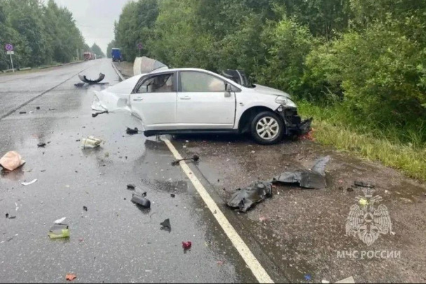 В промзоне под Всеволожском при столкновении Tesla и Nissan погибли двое